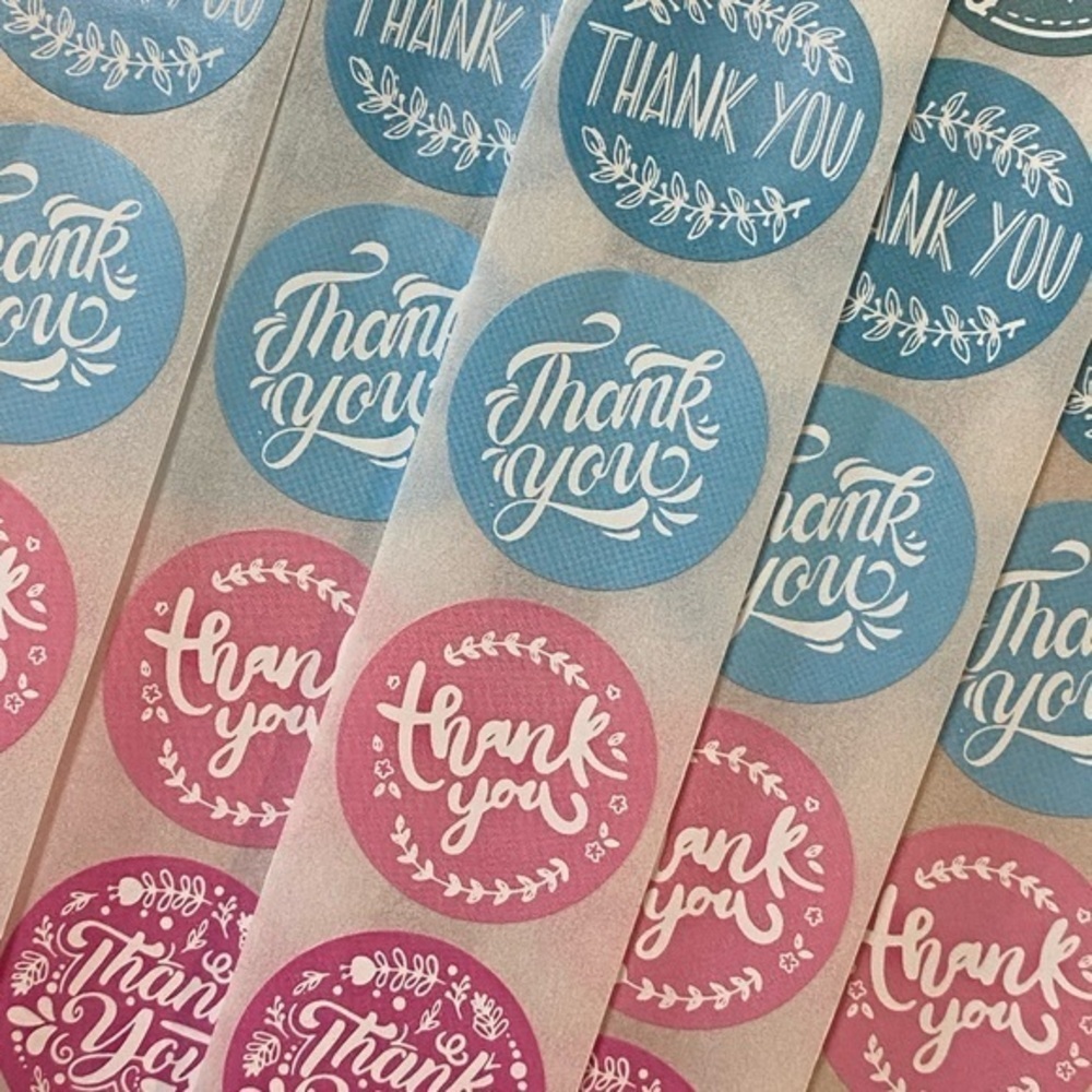 40 Small Thank You Stickers! (Quarter Size)